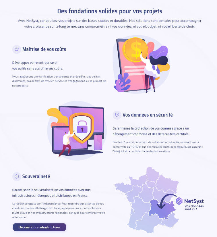 Page d'accueil après la refonte de l'agence De Renefort