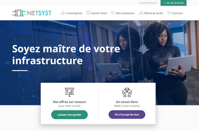 Bannière de la page d'accueil avant la refonte de l'agence De Renefort